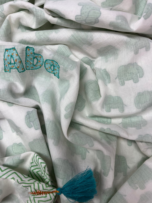 Personalized Cotton Dohar Haathi March